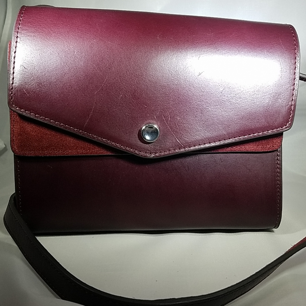 Elizabeth and James Wine Burgundy Leather Crossbody